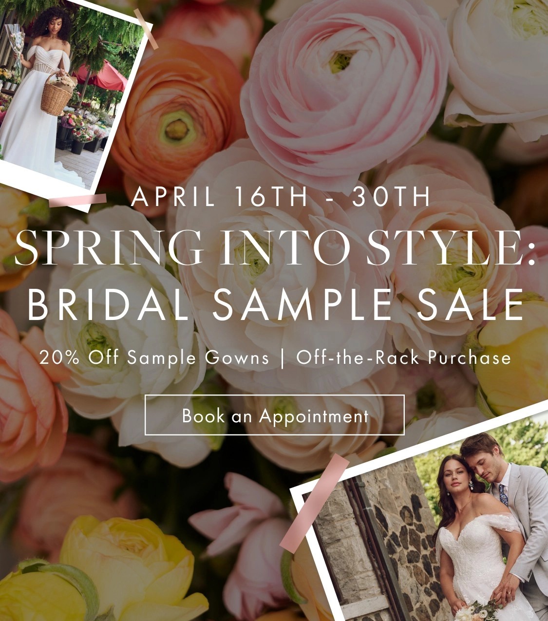 Spring Into Style Bridal Sample Sale Mobile