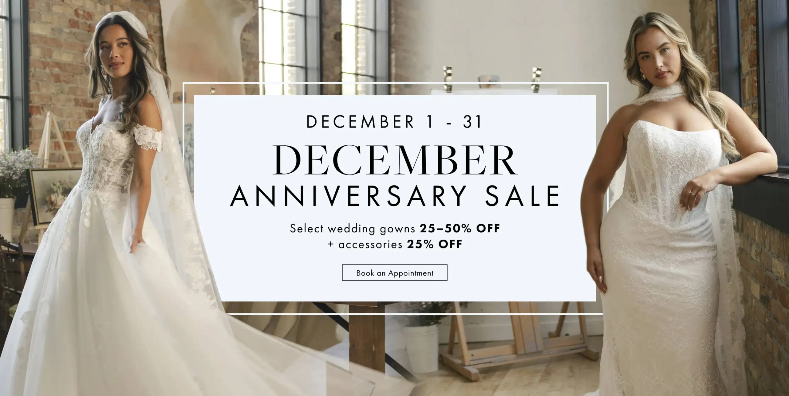 December Anniversary Sale Banner for Desktop